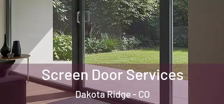 Screen Door Services Dakota Ridge - CO